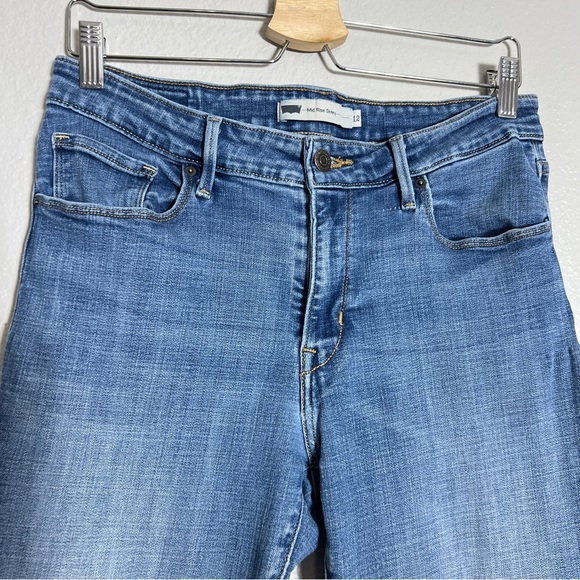 Levi’s Mid Rise Skinny Women's Blue Jeans Size 12 - Picture 2 of 9